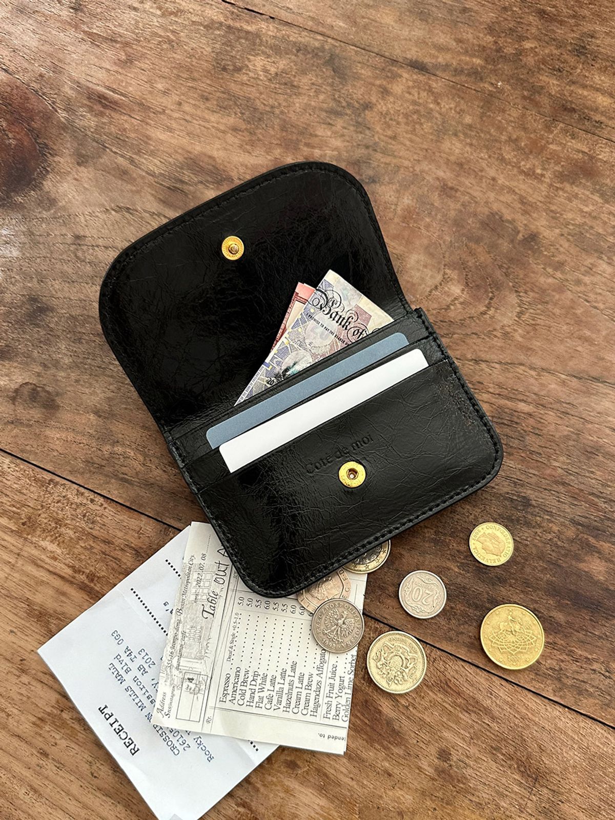 꼬떼드무아(COTEDEMOI) Ecrin card wallet - Black