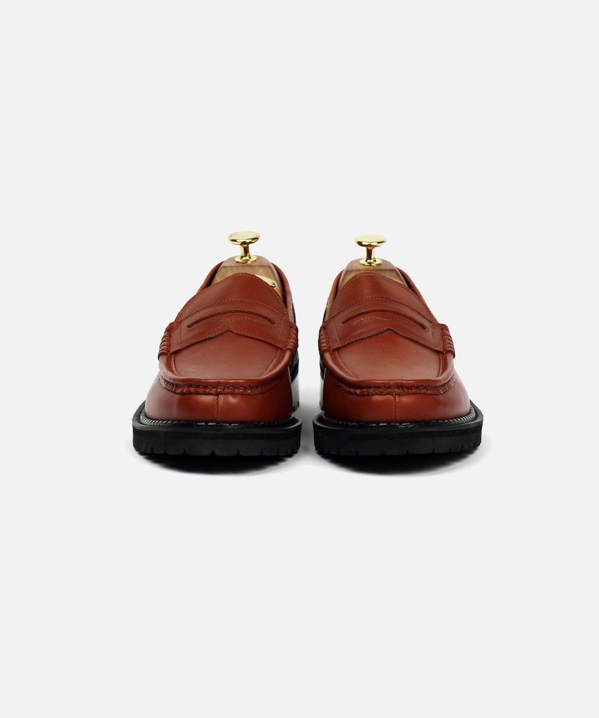 커스텀무드(CUSTOMMOOD) 리차드 소가죽 페니로퍼(burnt brown)