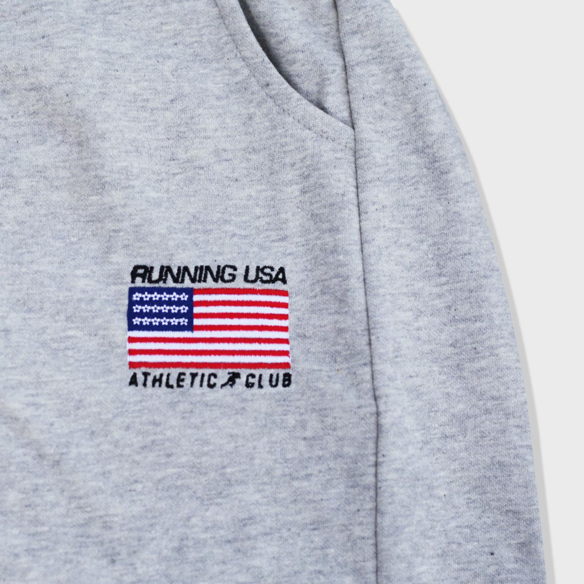 리스펙트(RESPECT) running usa athletic club bermuda wide sweat shorts (grey)