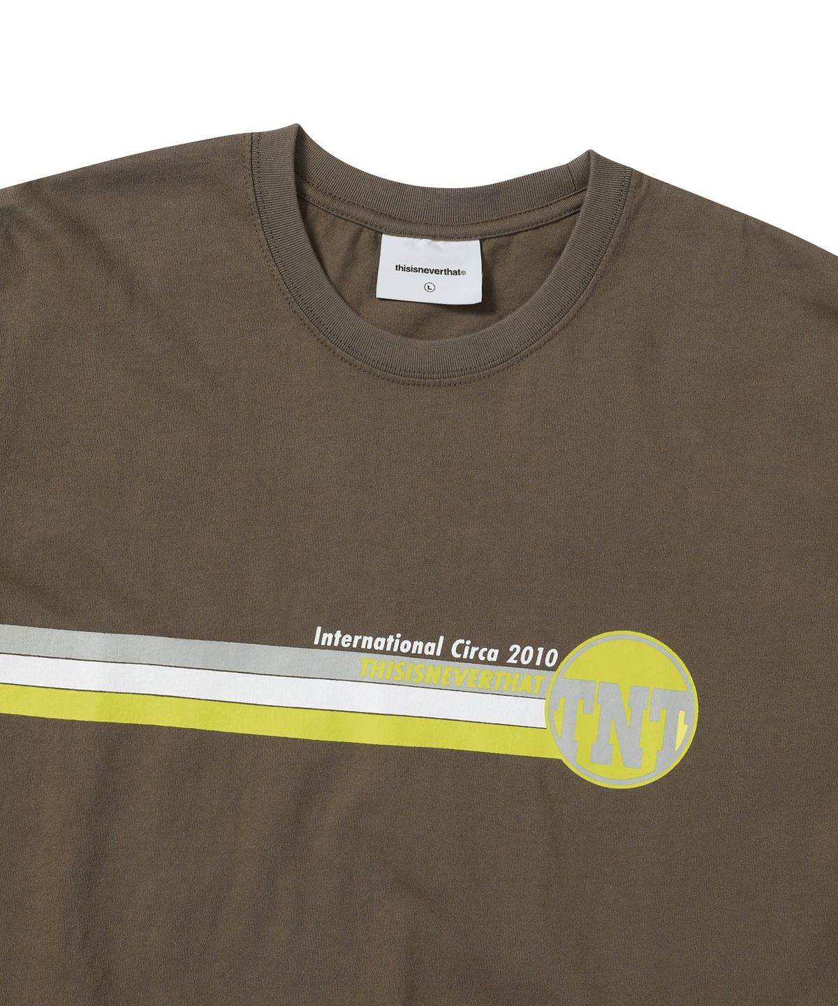 디스이즈네버댓(THISISNEVERTHAT) TNT Track Lines Tee Brown