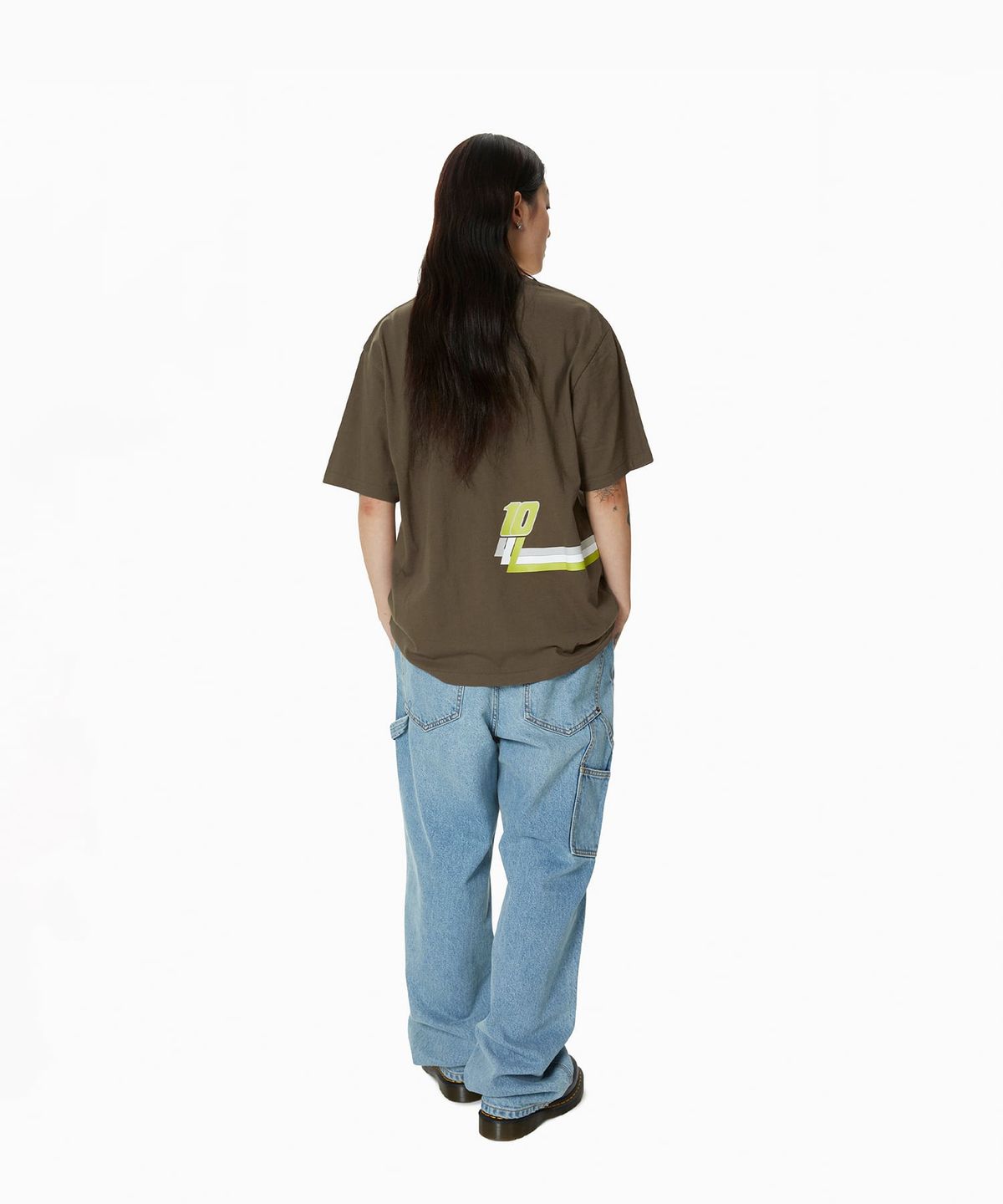 디스이즈네버댓(THISISNEVERTHAT) TNT Track Lines Tee Brown