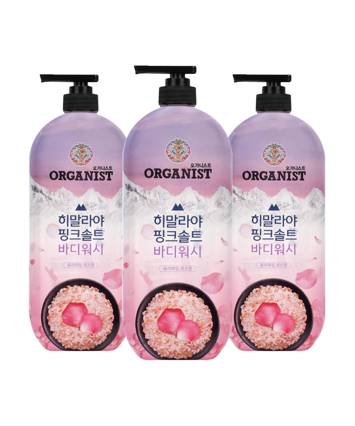 온더바디(ONTHEBODY) 히말라야 핑크솔트 바디워시 900g 3개 (민트/로즈/포레스트민트)