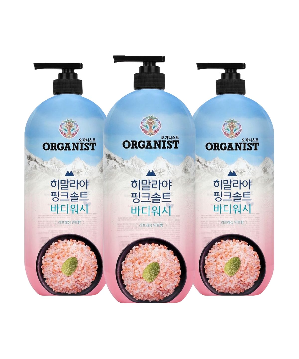 온더바디(ONTHEBODY) 히말라야 핑크솔트 바디워시 900g 3개 (민트/로즈/포레스트민트)