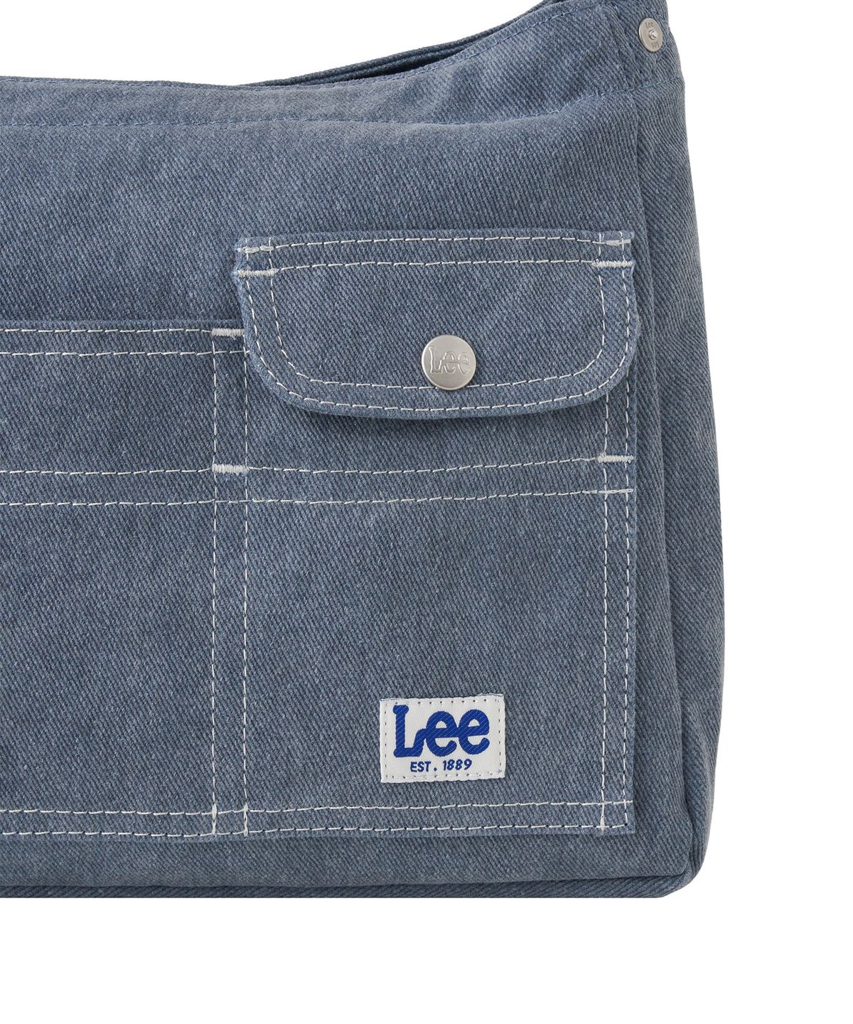 리(LEE) 포켓 숄더백 라이트 블루