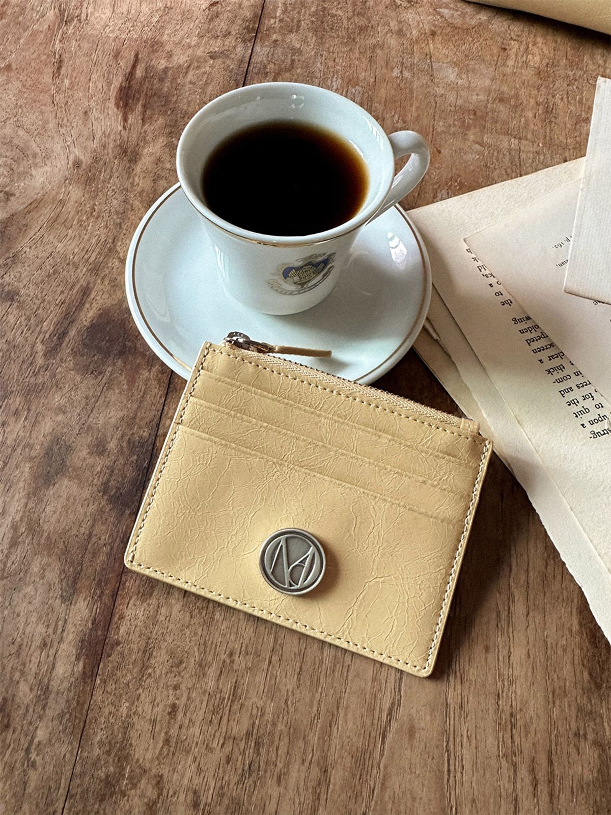 꼬떼드무아(COTEDEMOI) Seine slim card wallet - Butter