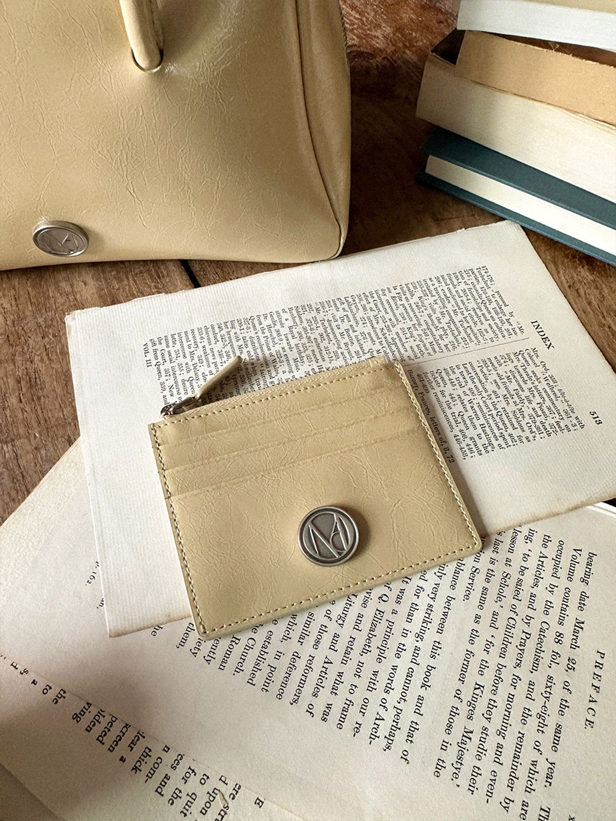 꼬떼드무아(COTEDEMOI) Seine slim card wallet - Butter