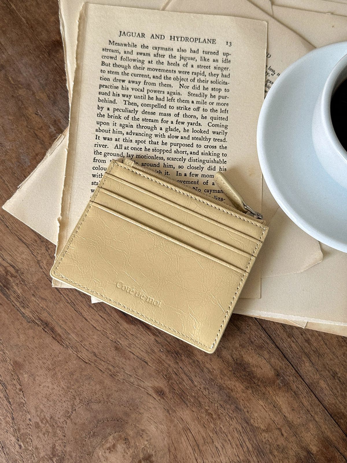 꼬떼드무아(COTEDEMOI) Seine slim card wallet - Butter