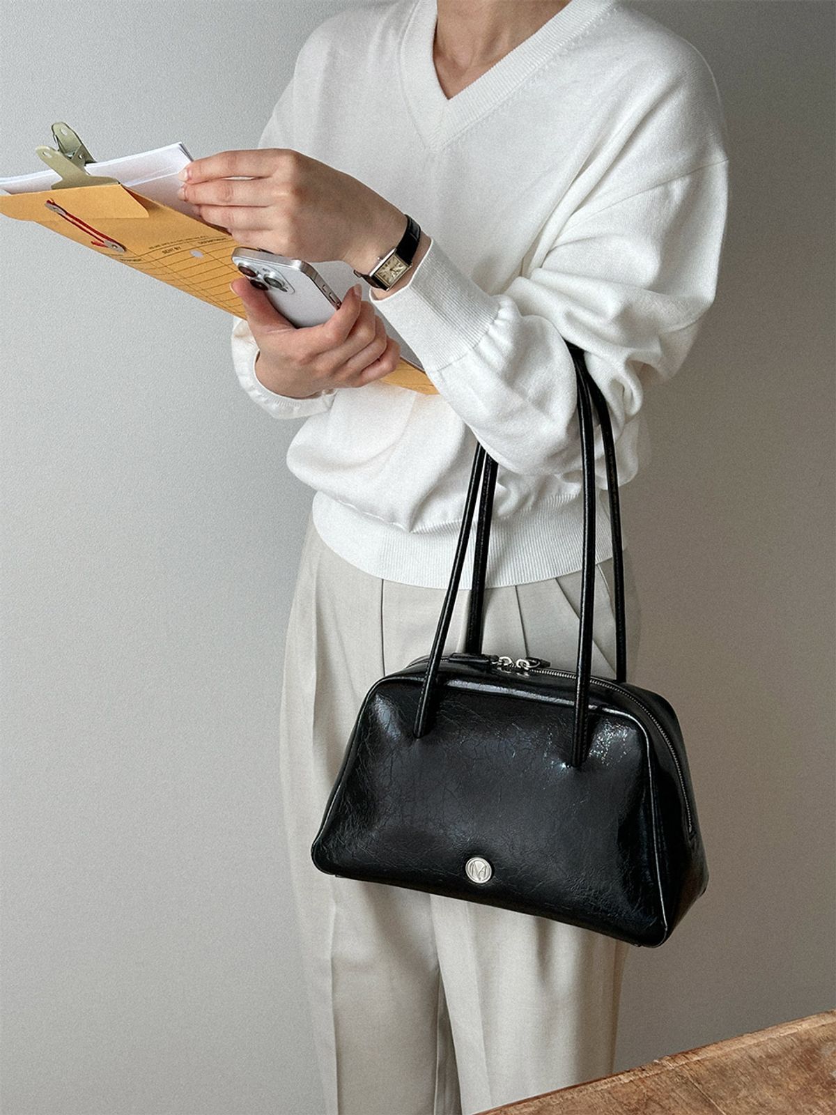 꼬떼드무아(COTEDEMOI) Seine shoulder bag - Black