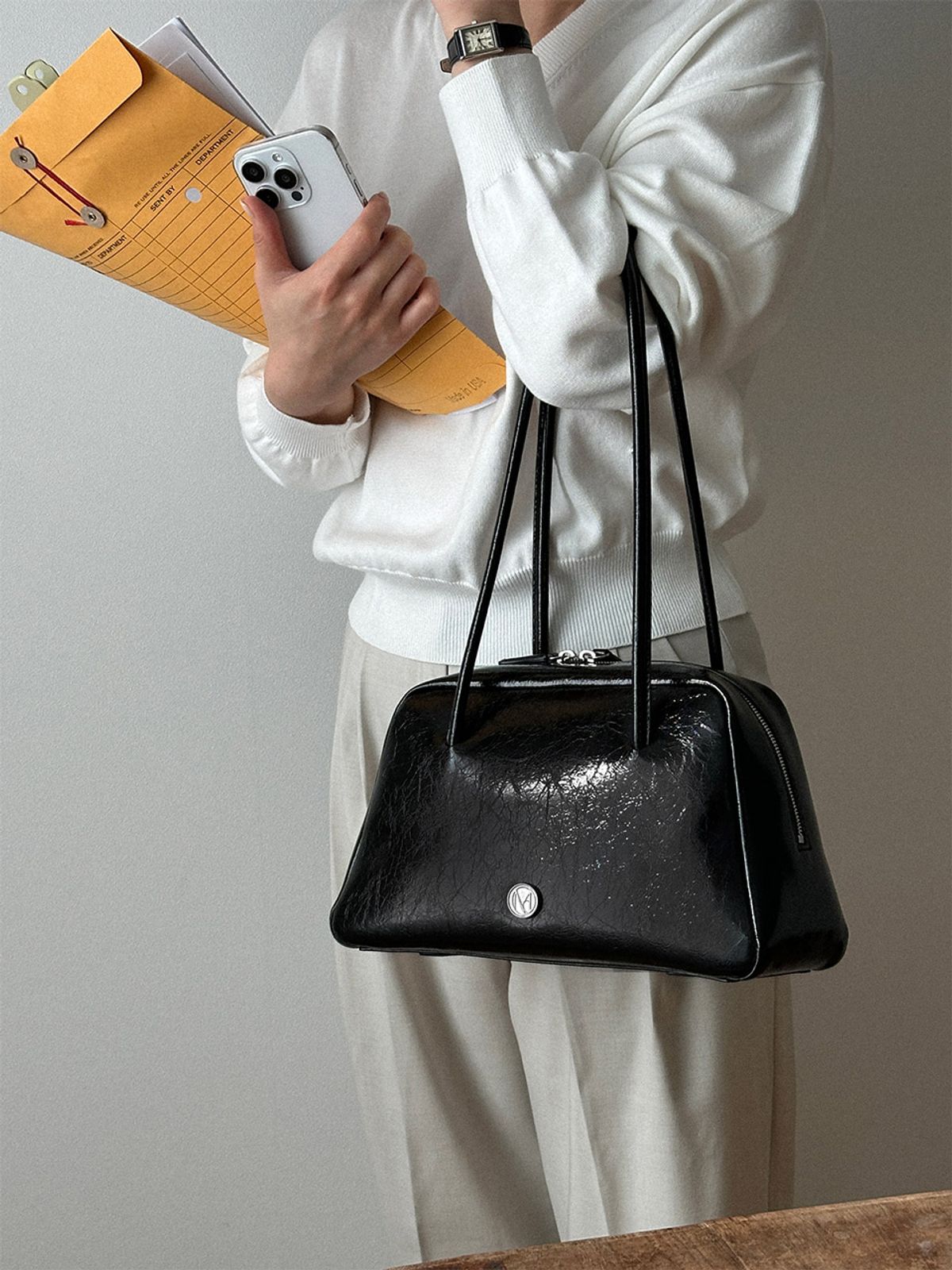 꼬떼드무아(COTEDEMOI) Seine shoulder bag - Black