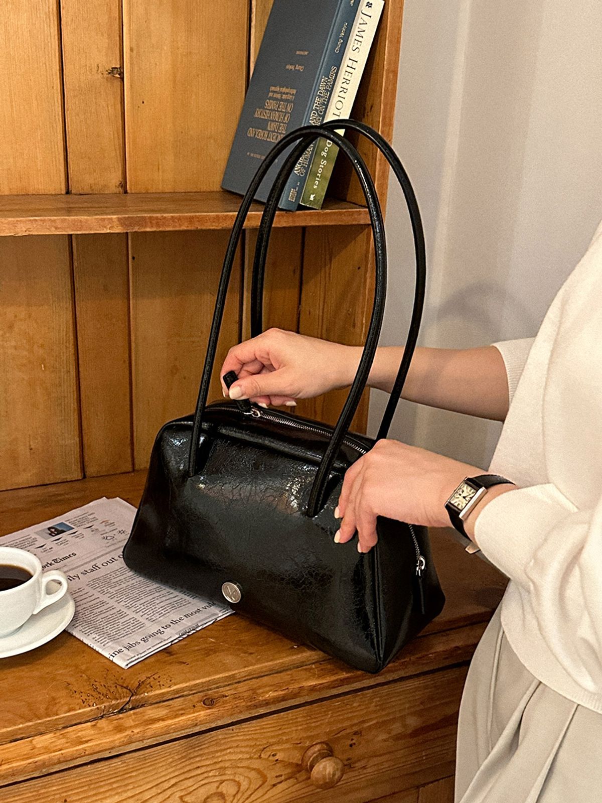 꼬떼드무아(COTEDEMOI) Seine shoulder bag - Black