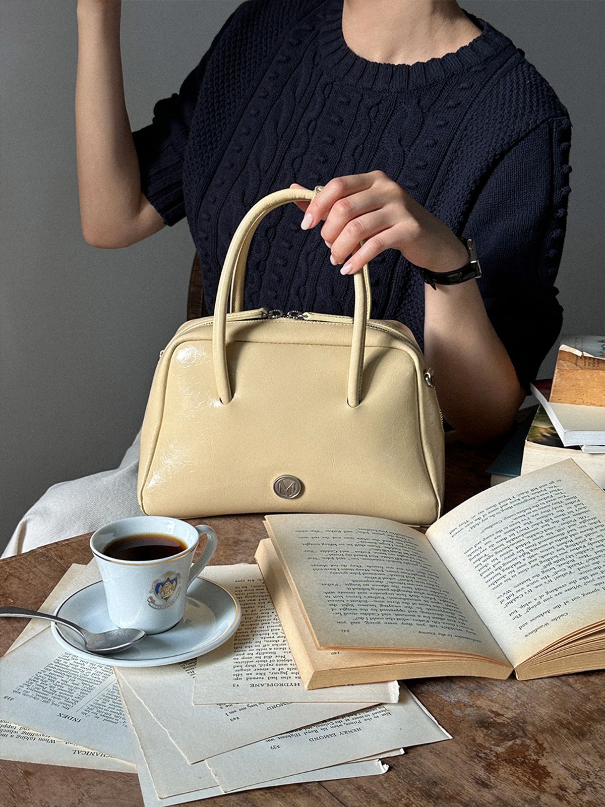 꼬떼드무아(COTEDEMOI) Seine tote bag - Butter