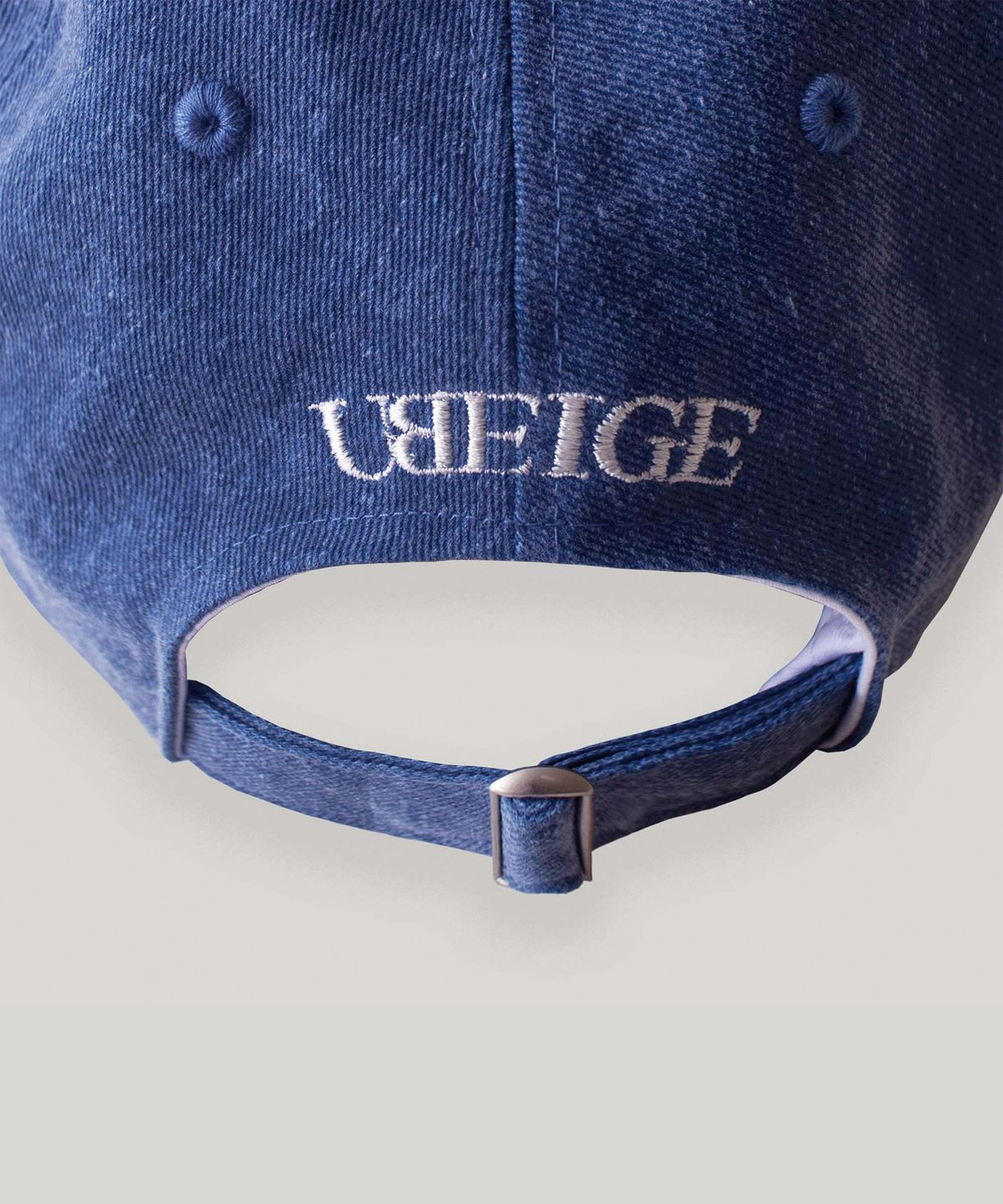 유베이지(UBEIGE) 리본 피그먼트 볼캡 (Blue)