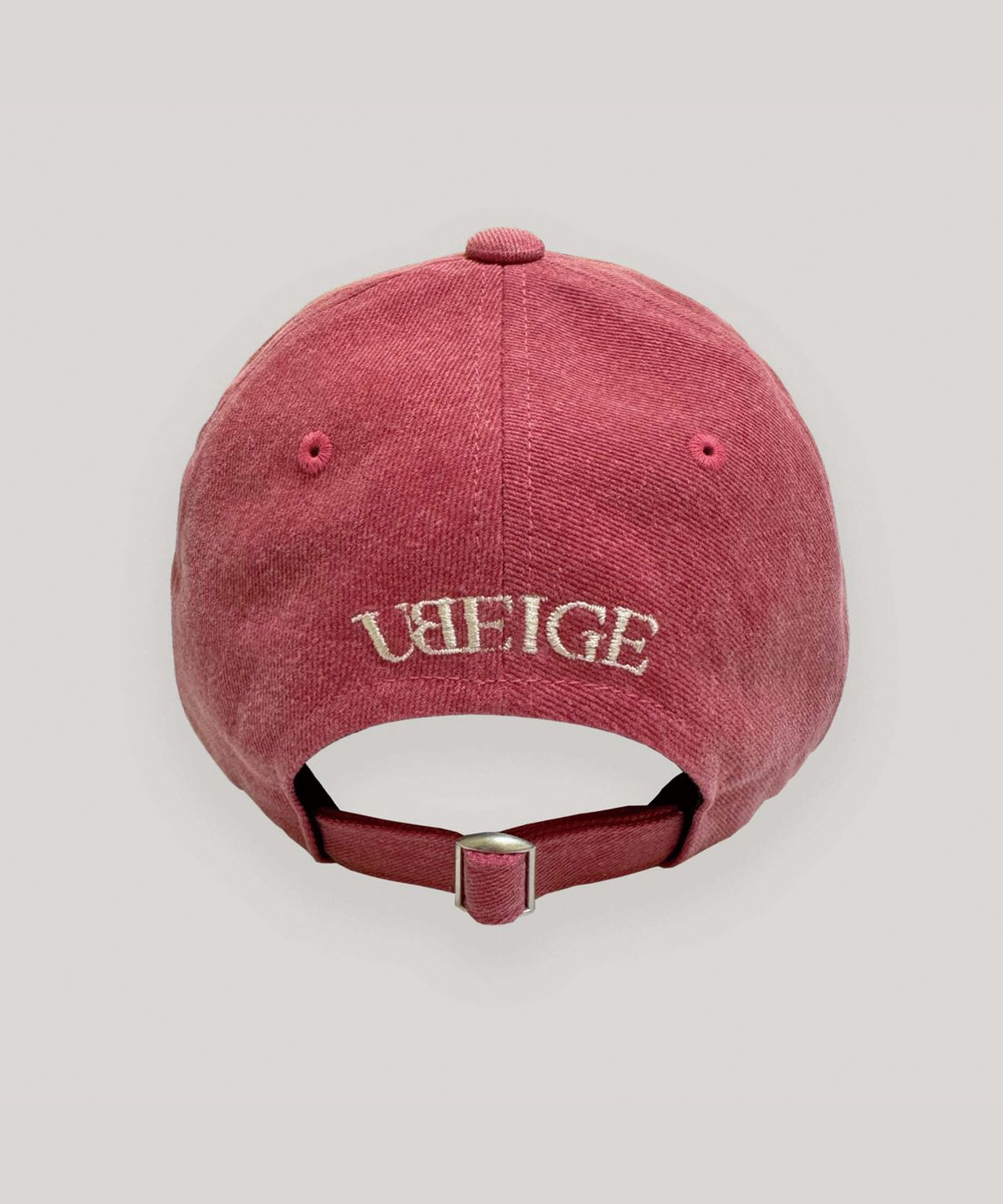 유베이지(UBEIGE) 리본 피그먼트 볼캡 (Red)