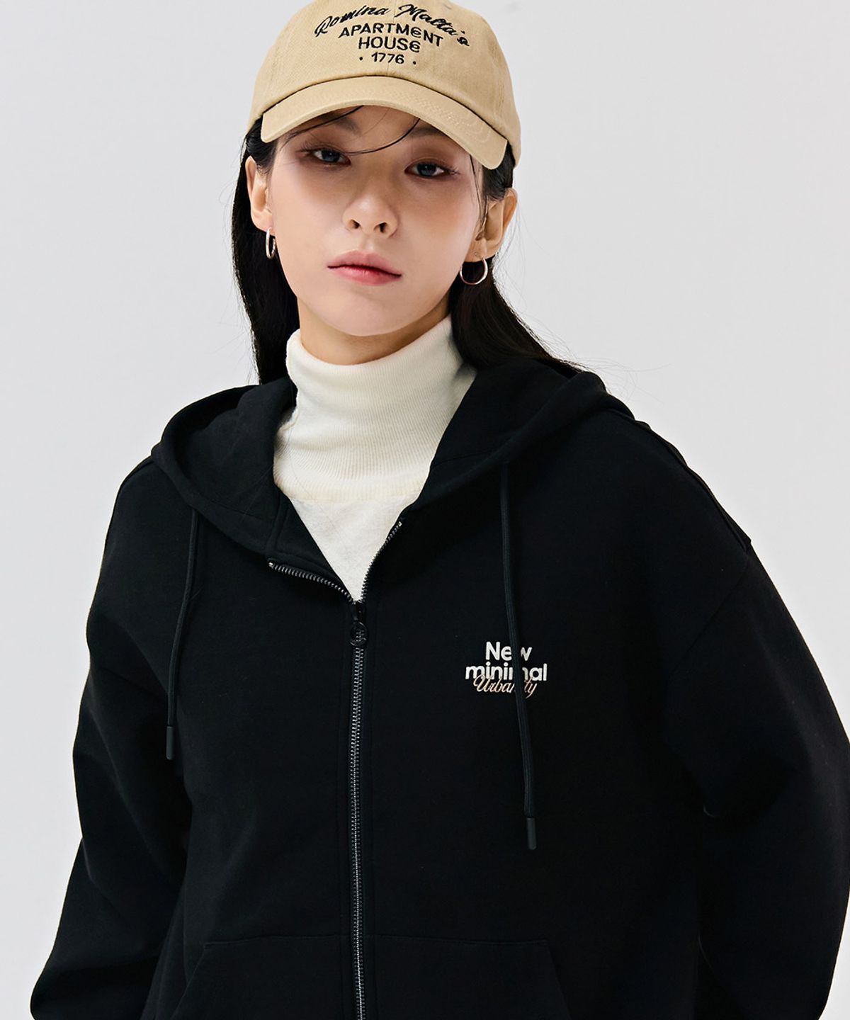 체이스컬트(CHASECULT) 여성 레터링 포인트 후드 집업-DERG4363B03