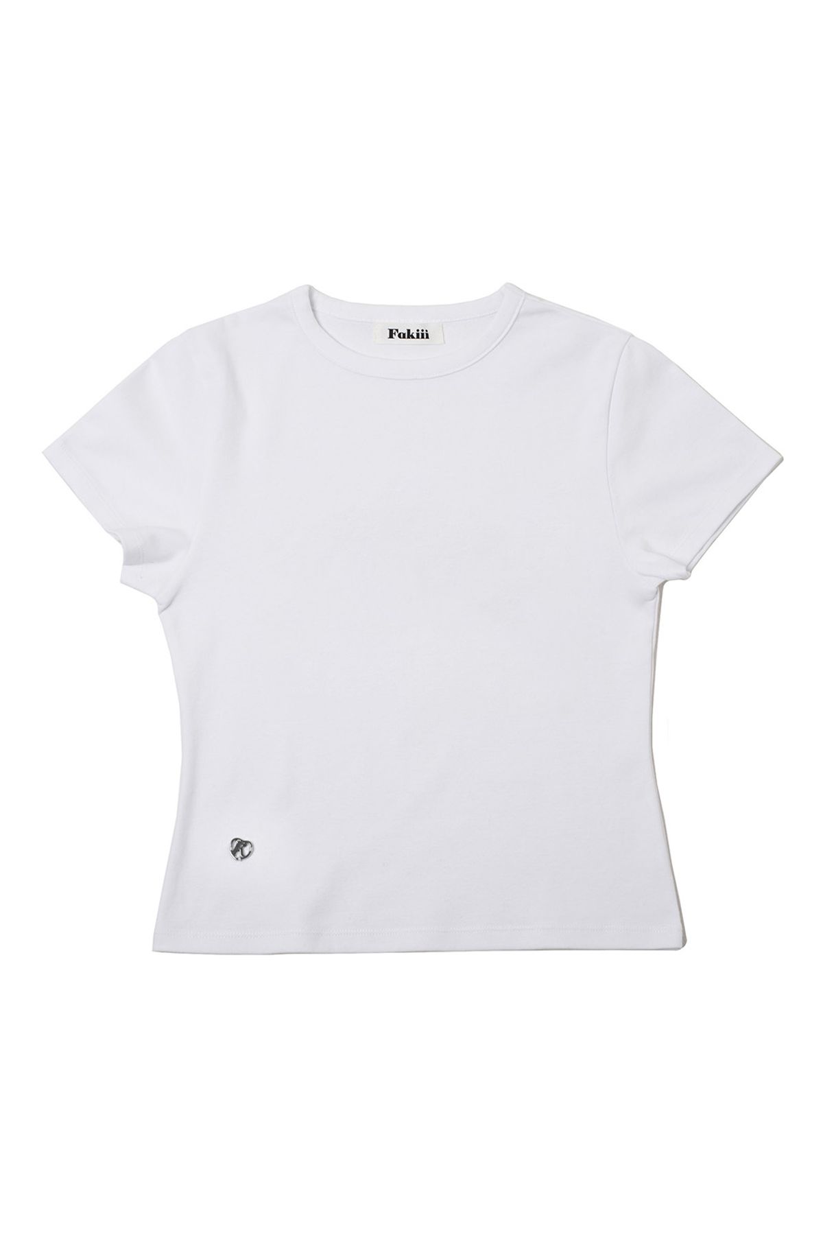 페이키(FAKIII) Fakiii Simple Logo T-Shirt_WHITE