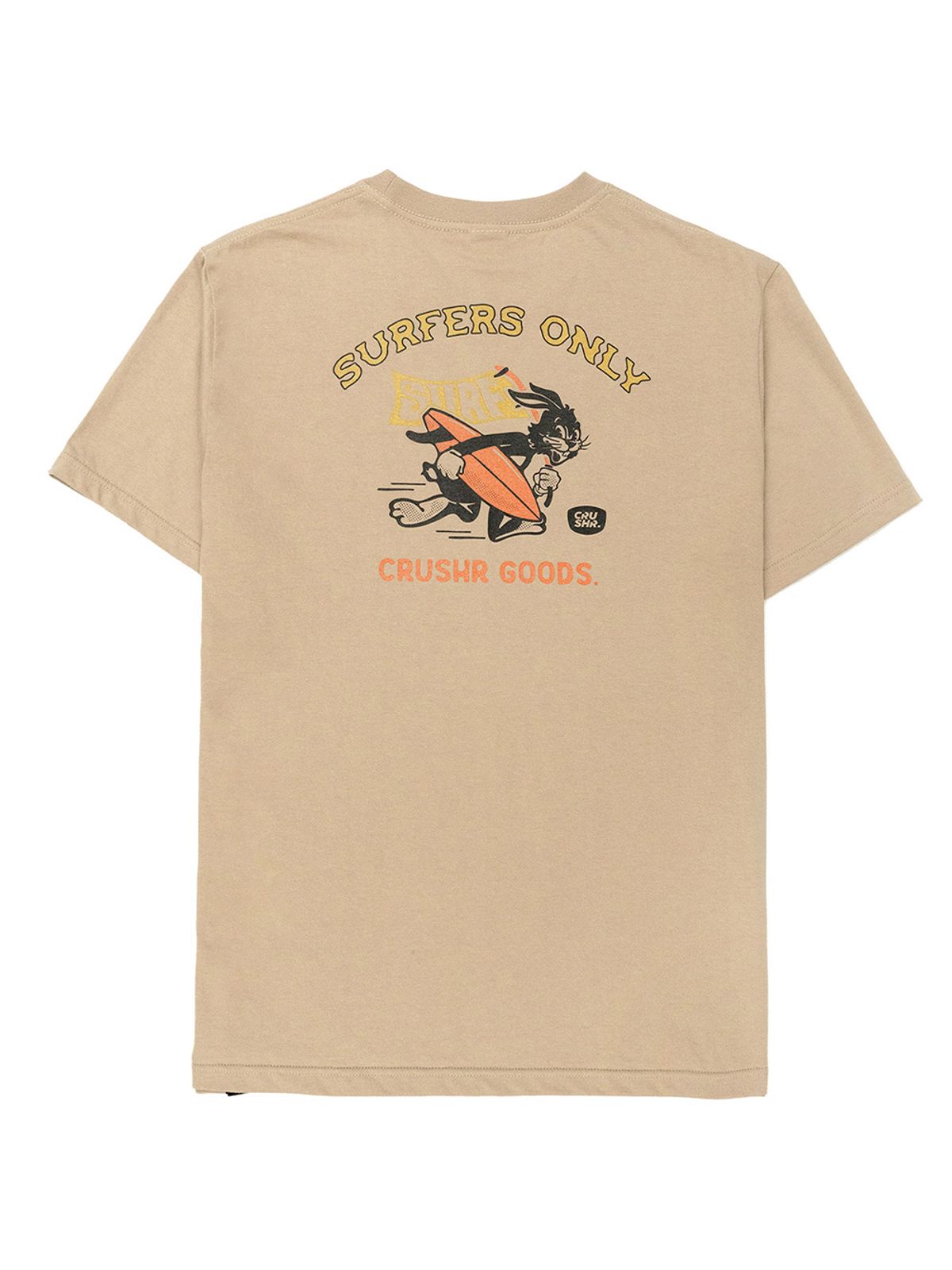 크러셔(CRUSHR) SURFERS ONLY T-SHIRTS - SAND