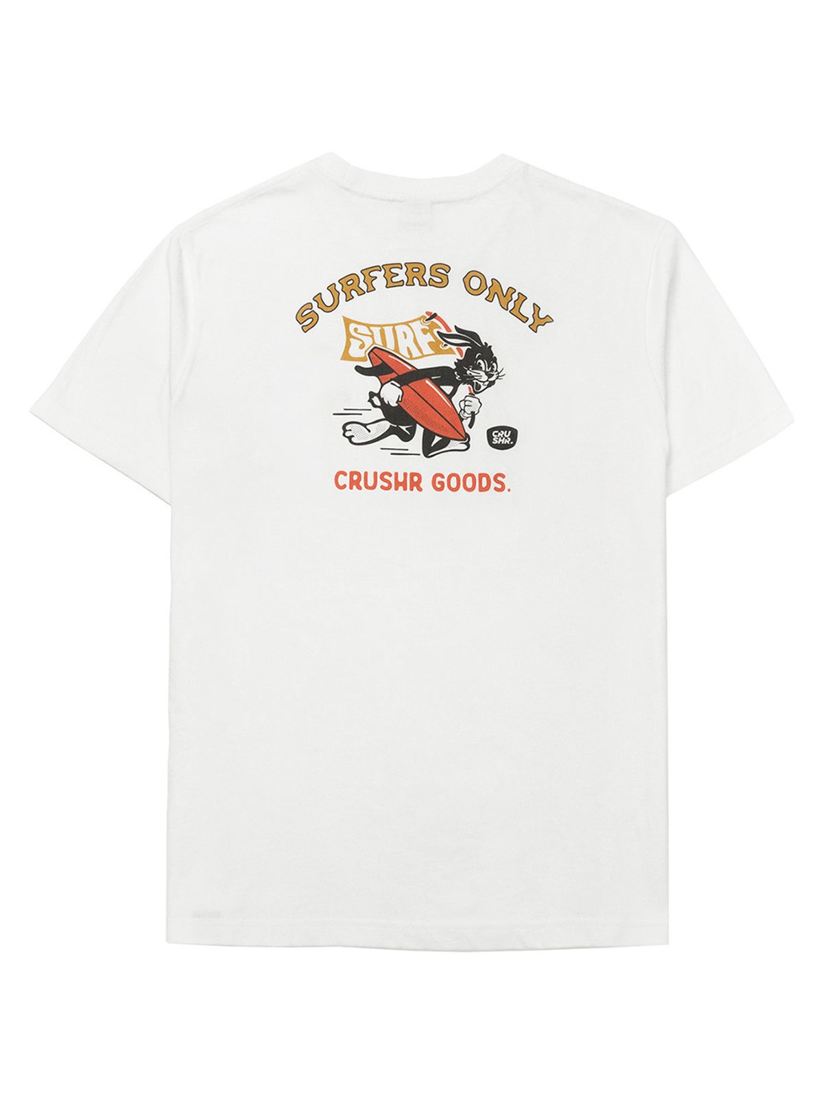 크러셔(CRUSHR) SURFERS ONLY T-SHIRTS - WHITE