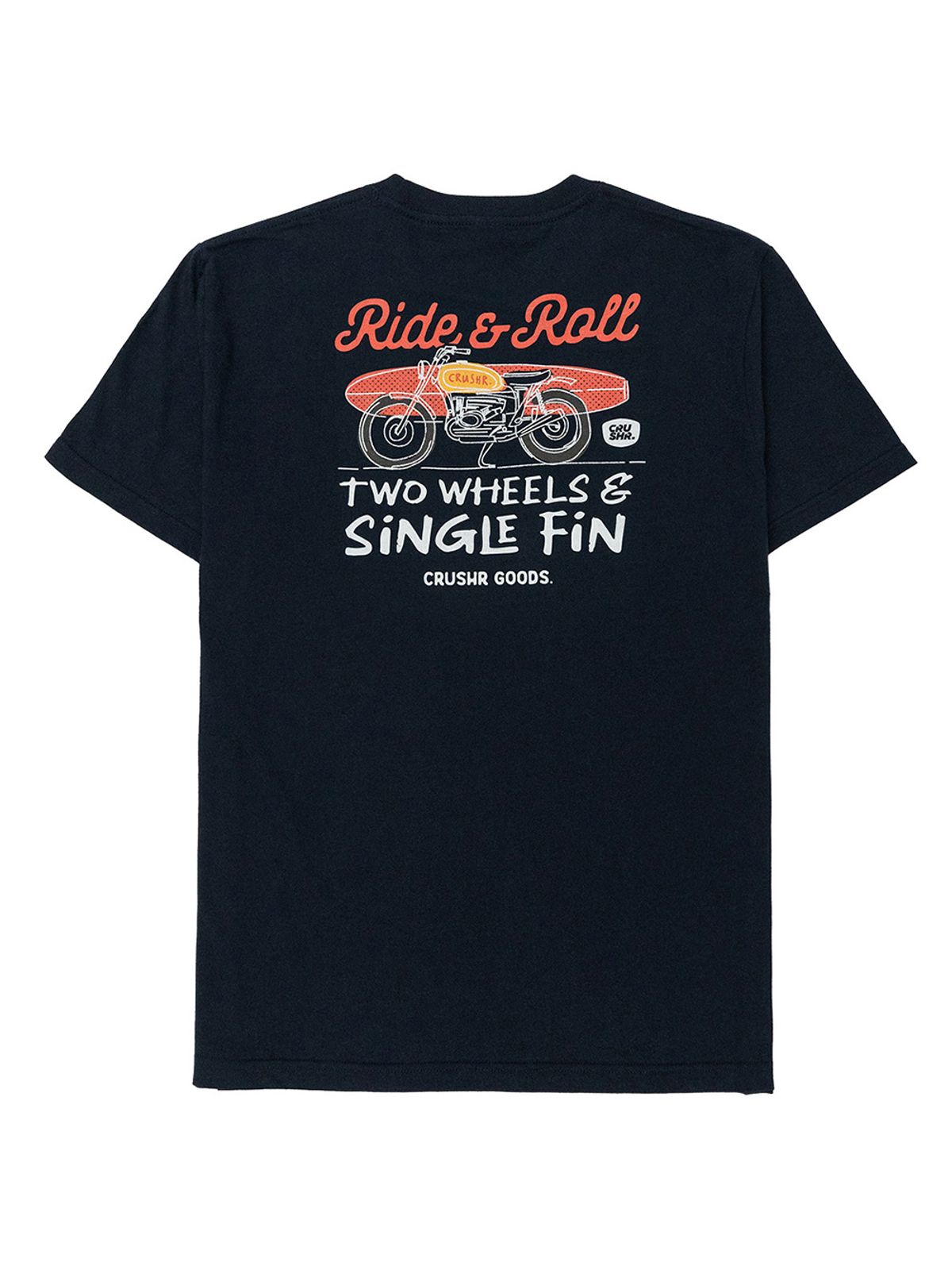 크러셔(CRUSHR) TWO WHEELS T-SHIRTS - NAVY