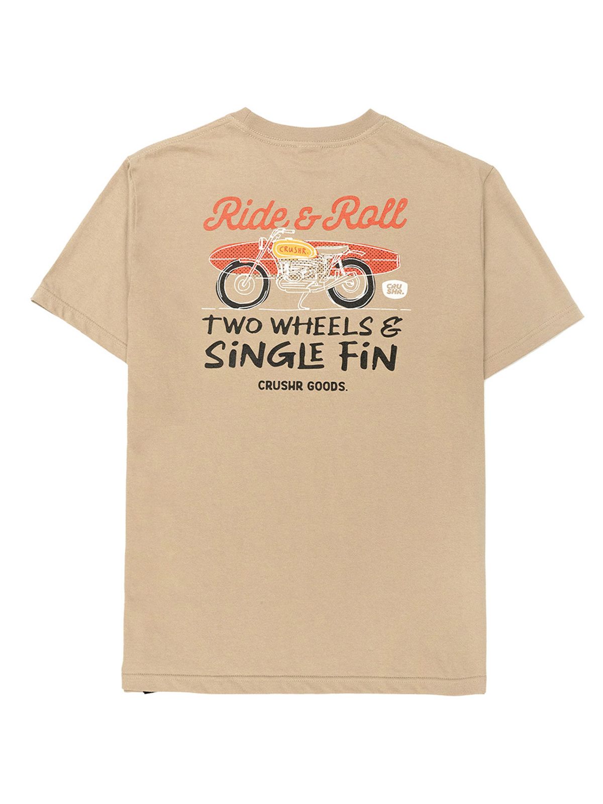 크러셔(CRUSHR) TWO WHEELS T-SHIRTS - SAND
