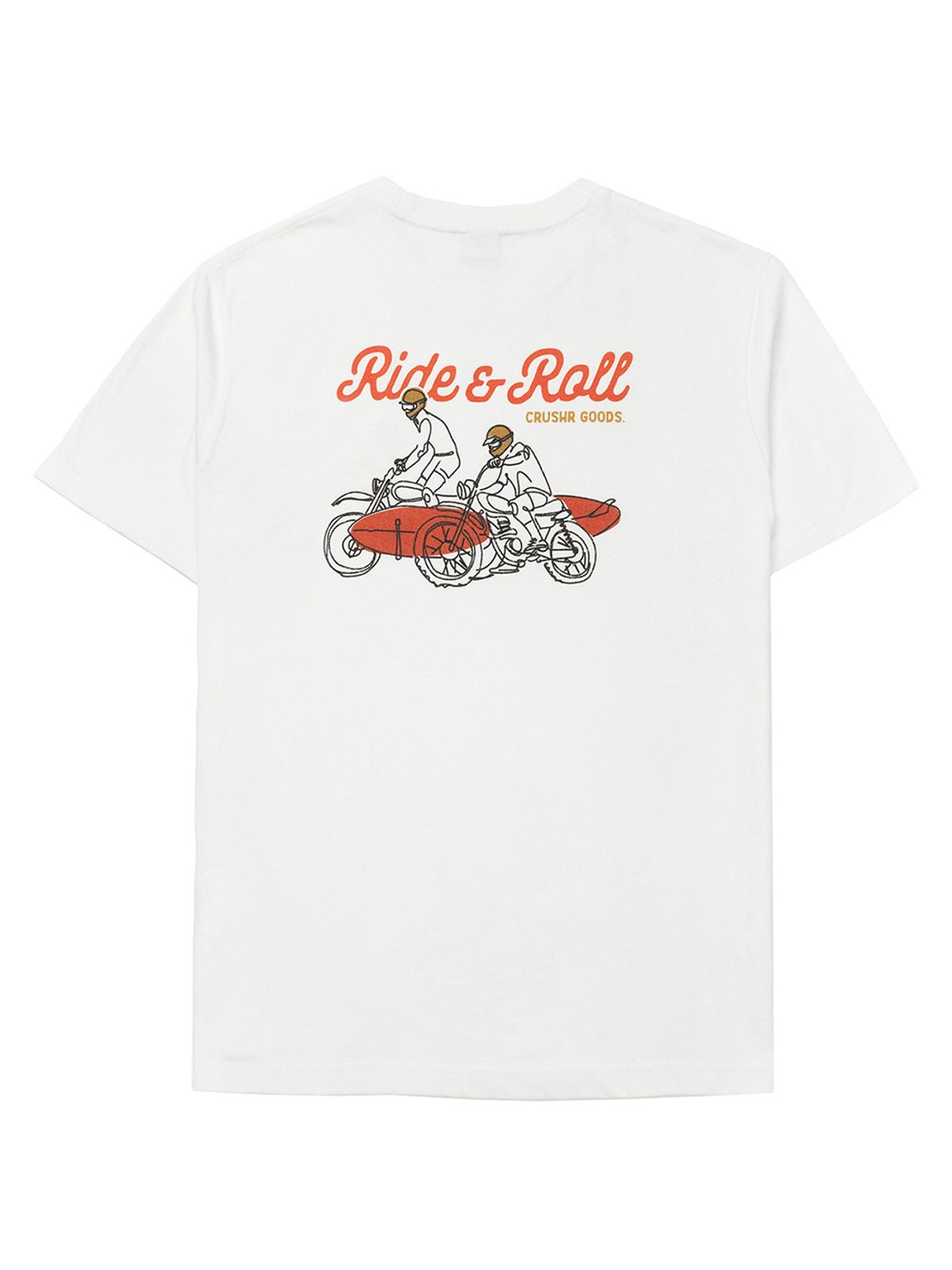 크러셔(CRUSHR) BIKE & SURFBOARD T-SHIRTS - WHITE