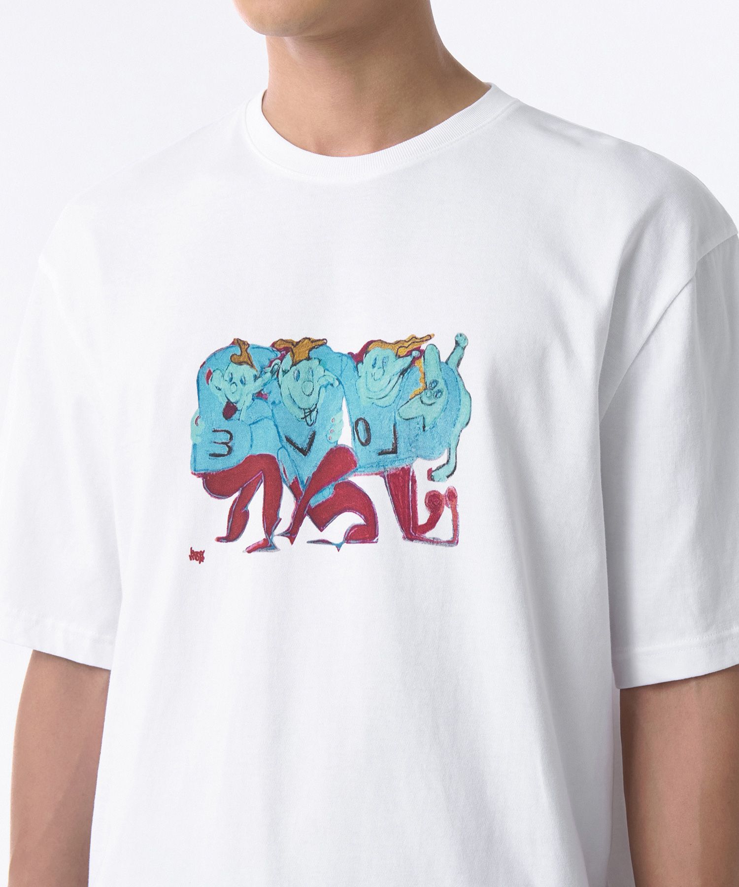 MUSINSA公式 | MUSINSA STANDARD Gangmok_Love T-shirt [White]
