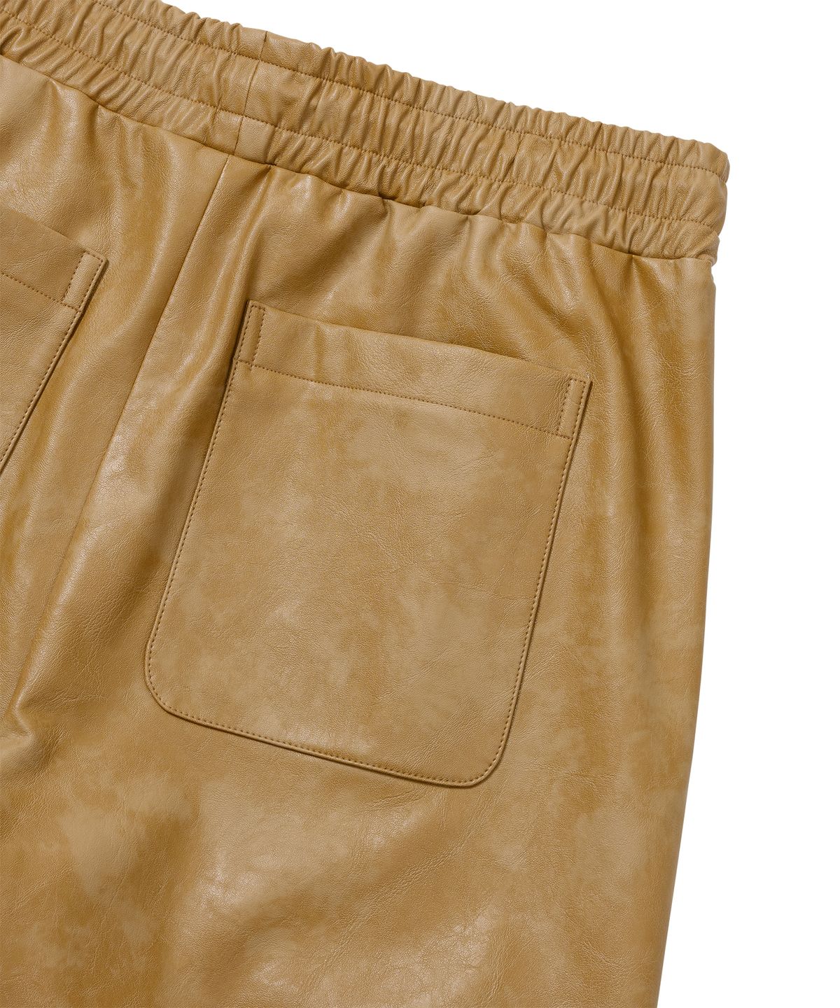 아조바이아조(AJOBYAJO) Vegan Leather One Tuck Track Pants [CAMEL]