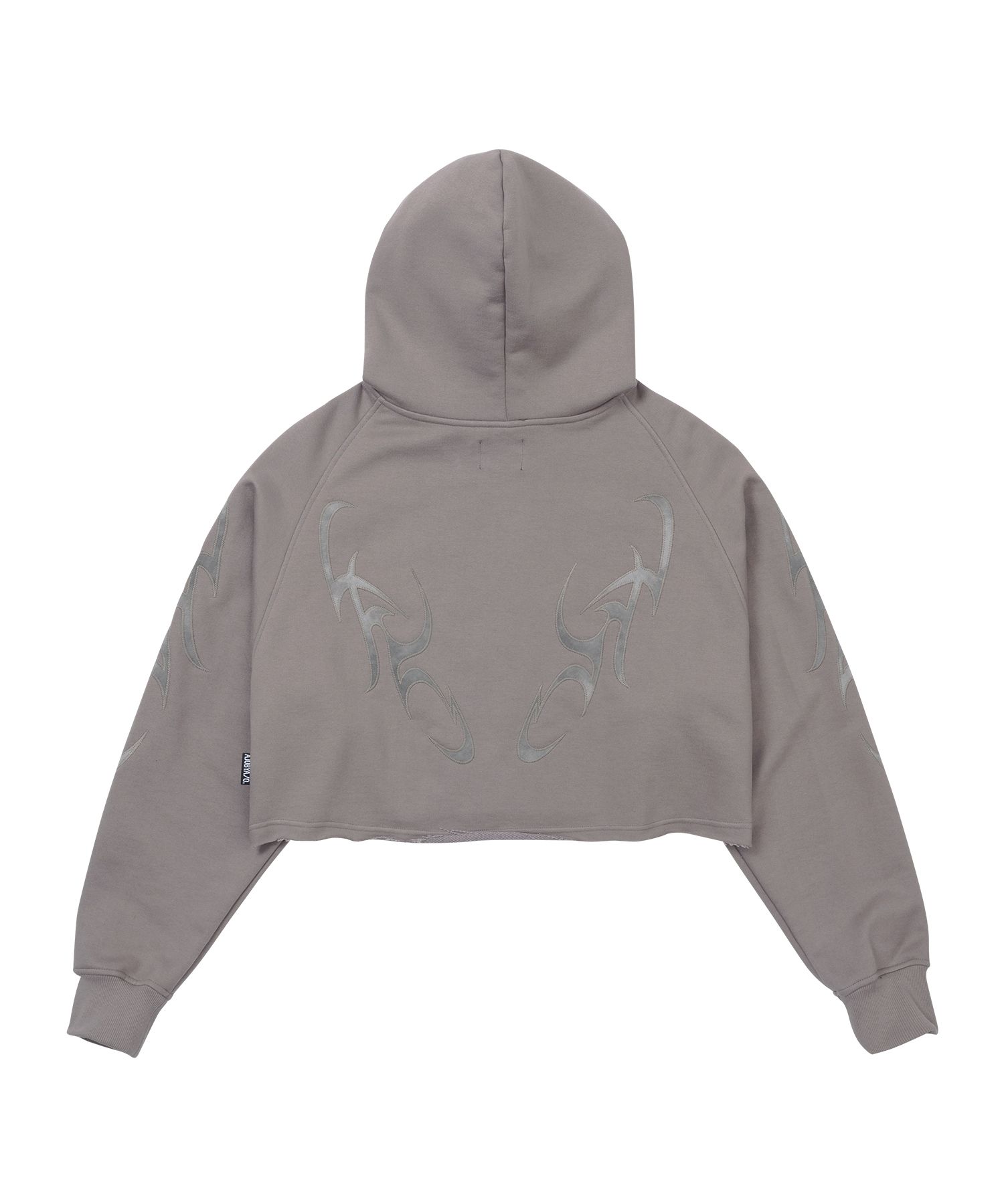 トップス ajobyajo 23FW cropped sweat MUSINSA | AJOBYAJO Tribal AJO Applique Cropped Hoodie [DUSTY