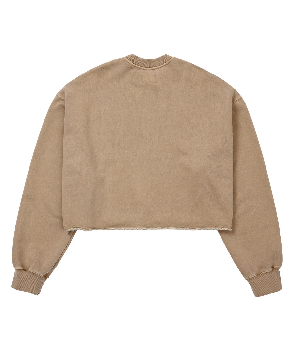 아조바이아조(AJOBYAJO) THE CHAIN Washed Cropped Sweatshirt [MOCHA]