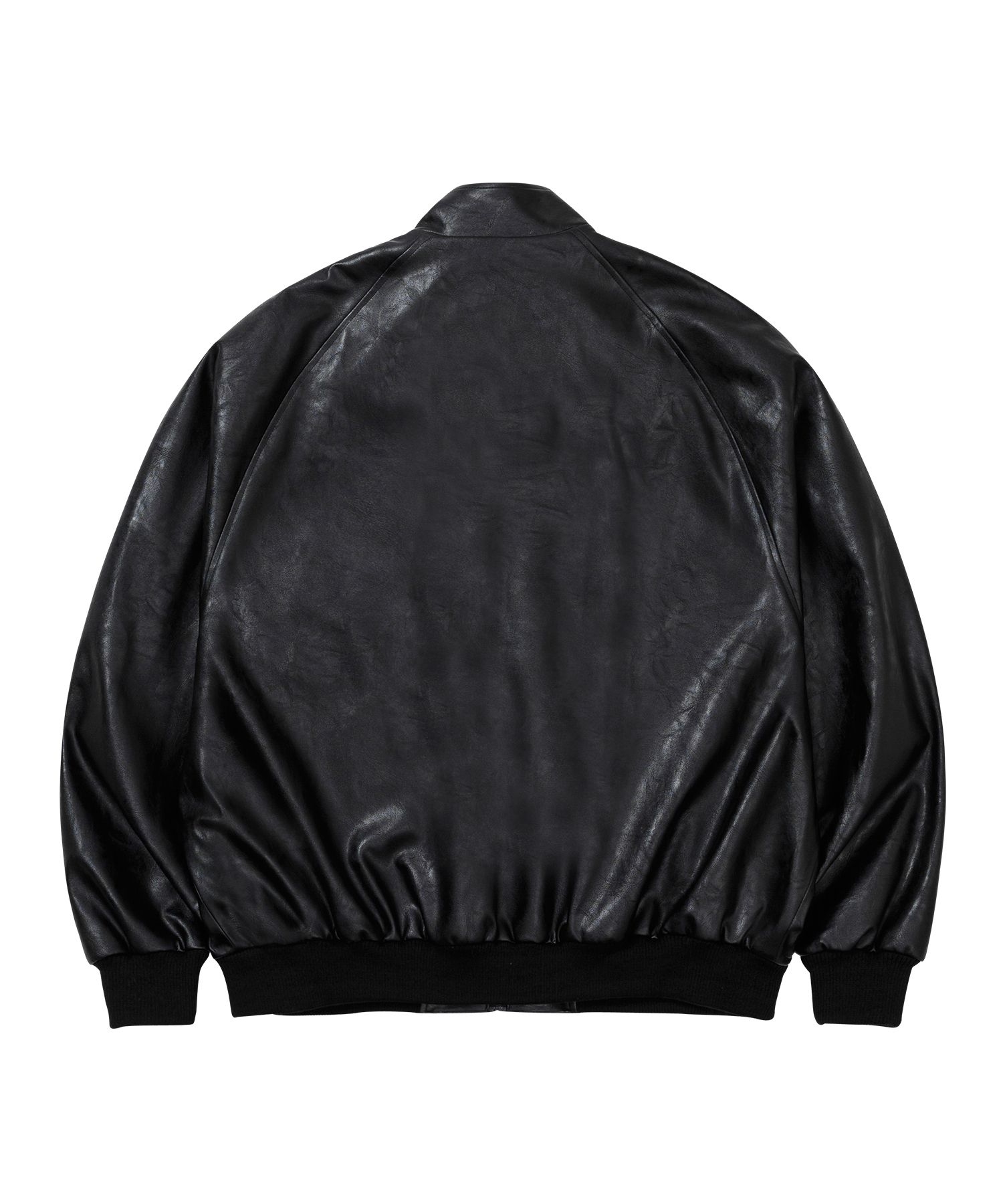 MUSINSA | AJOBYAJO Vegan Leather Oversized Raglan Track