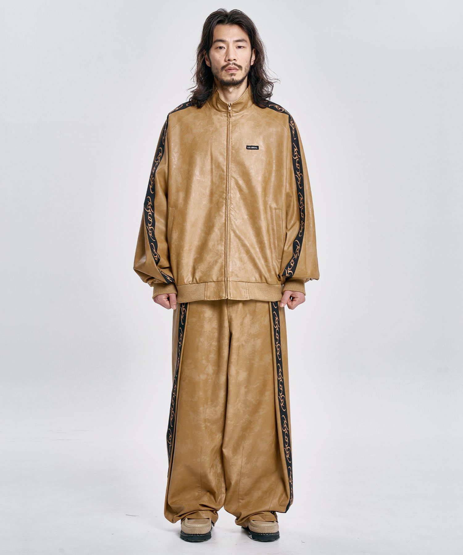 【AJO AJOBYAJO】24FW★ [SET] Vegan Leather Over Raglan Track MUSINSA | AJOBYAJO [SET] Vegan Leather Oversized Raglan