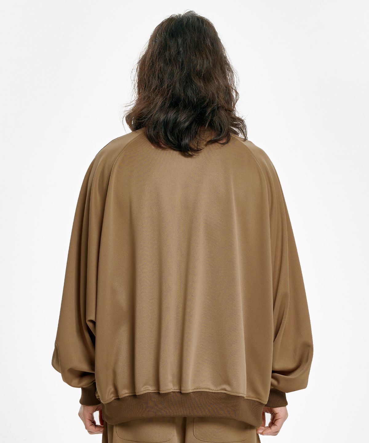 아조바이아조(AJOBYAJO) Oversized Raglan Track Jacket [MOCHA]