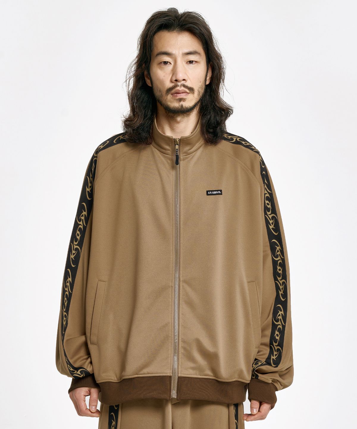 아조바이아조(AJOBYAJO) Oversized Raglan Track Jacket [MOCHA]