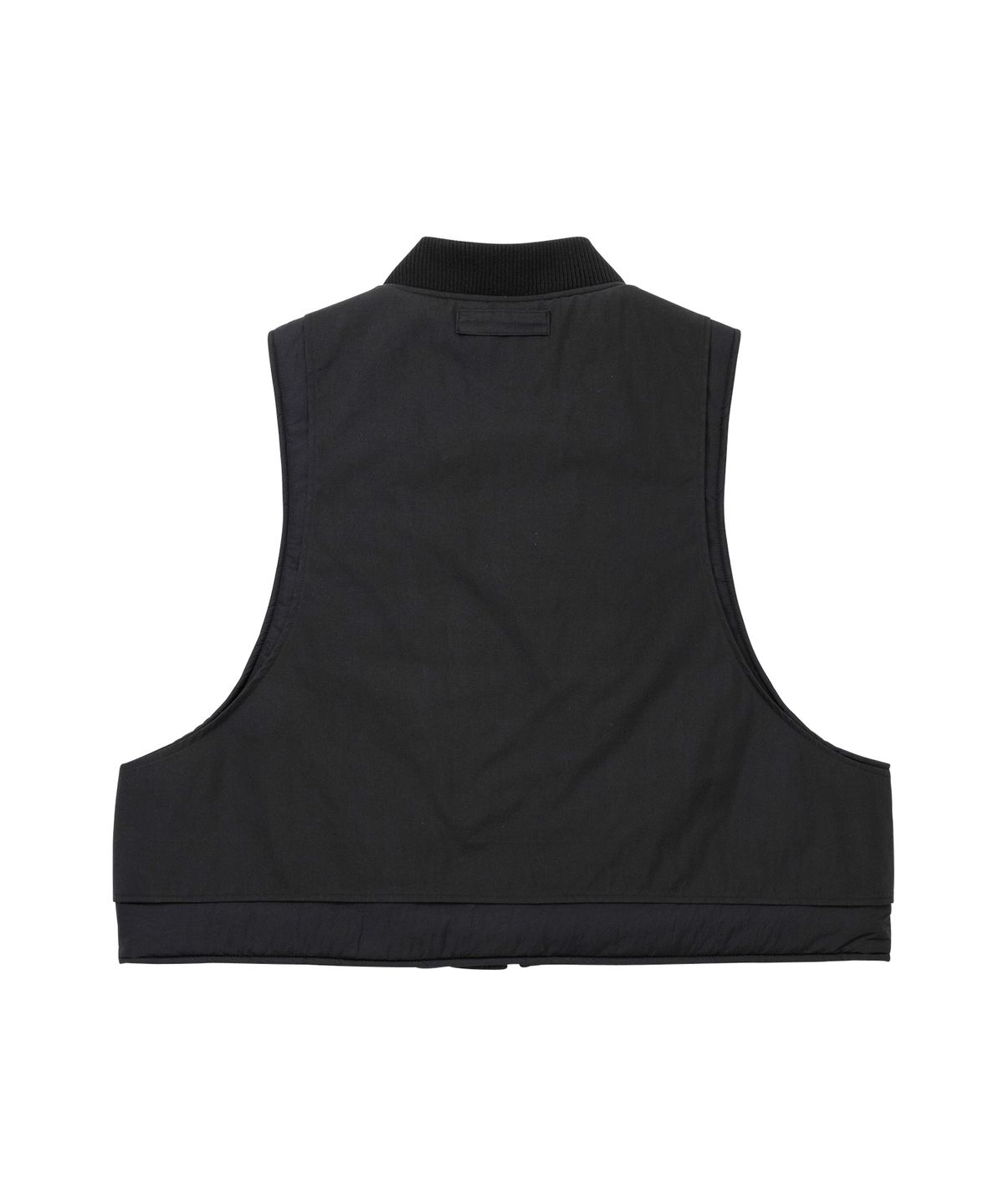 아조바이아조(AJOBYAJO) Layered Padded Zip Up Vest [BLACK]