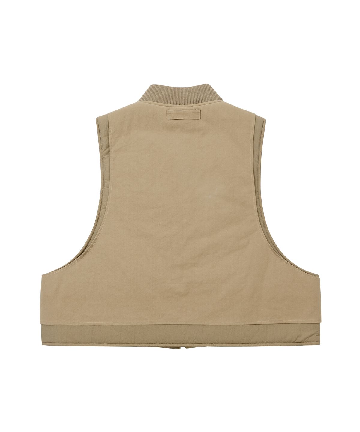 아조바이아조(AJOBYAJO) Layered Padded Zip Up Vest [BEIGE]