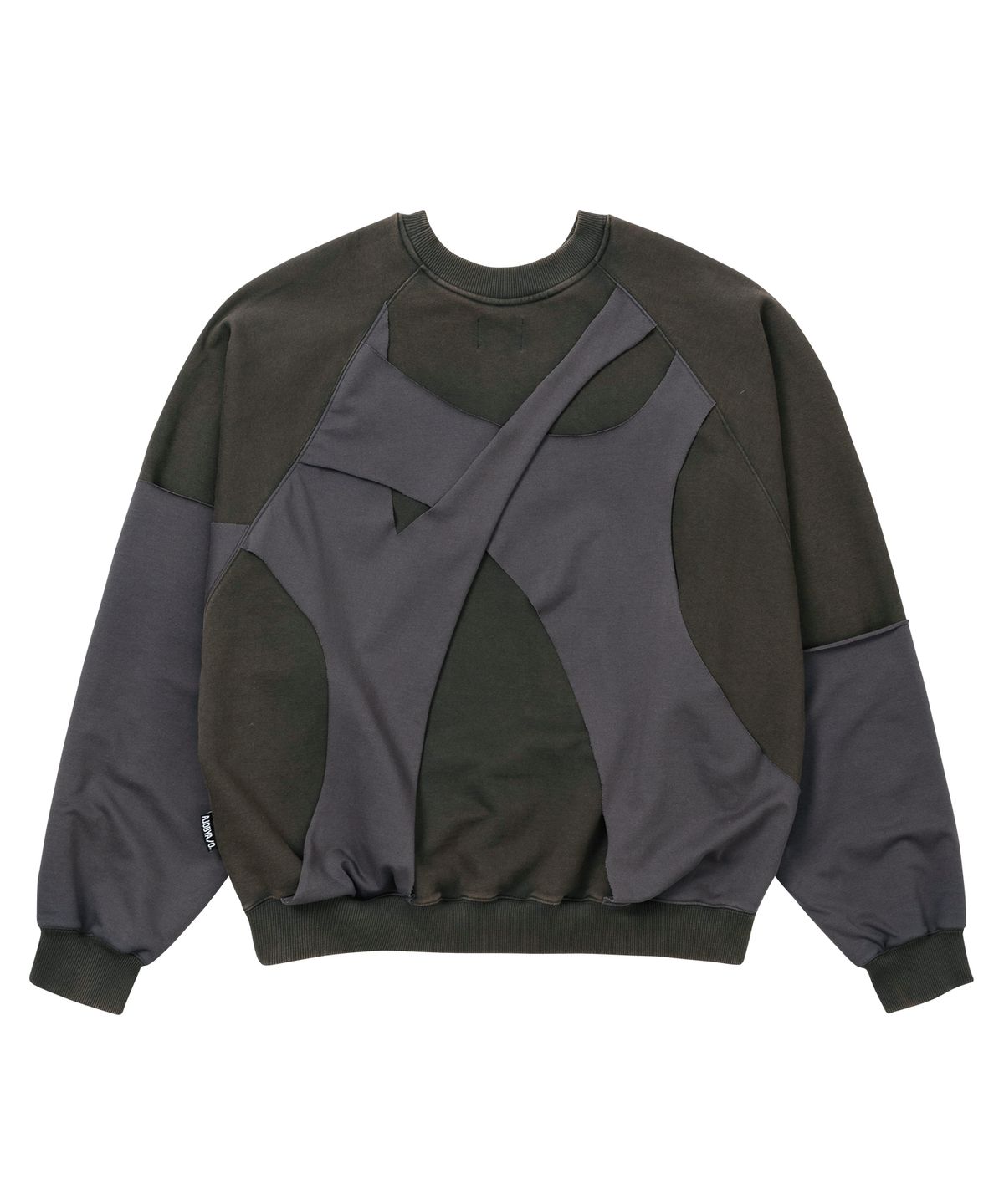 아조바이아조(AJOBYAJO) Paneled Washed Sweatshirt [CHARCOAL]