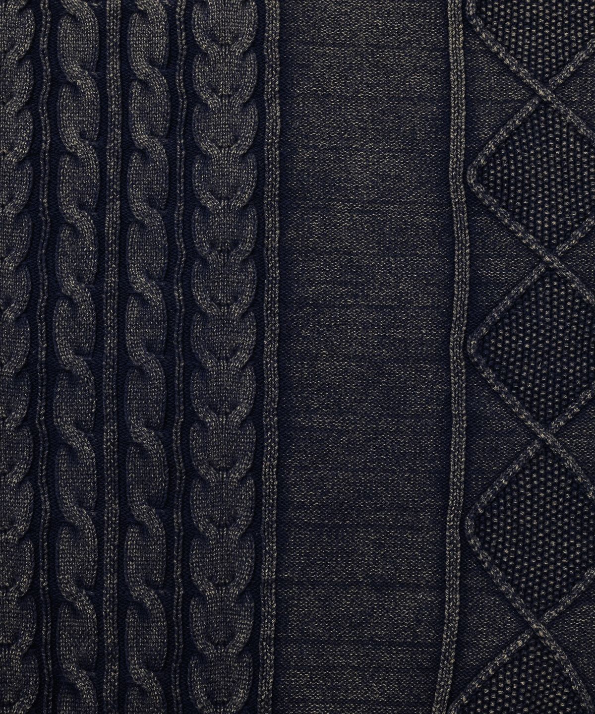 아조바이아조(AJOBYAJO) Cable Washed Cardigan [NAVY]