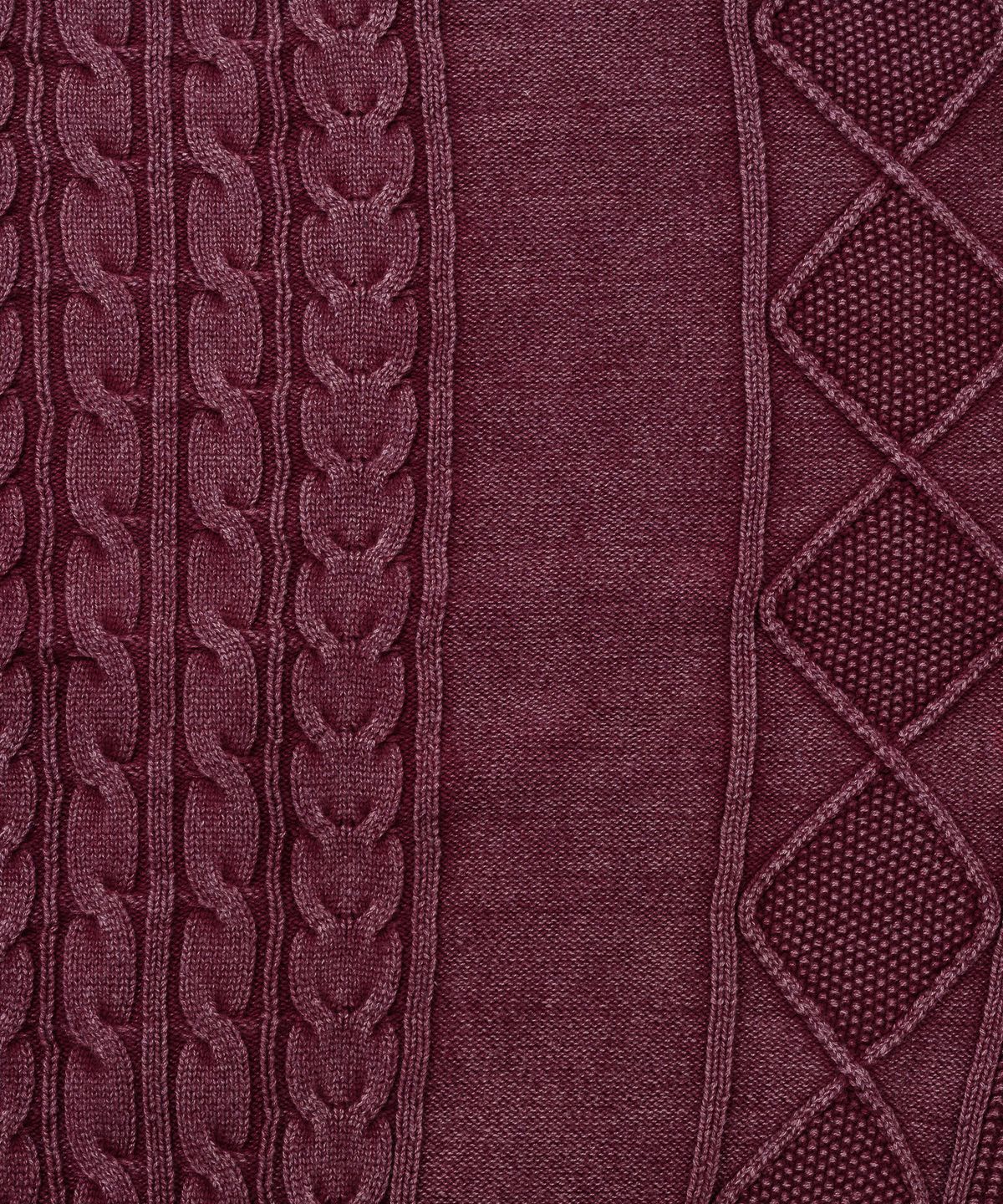 아조바이아조(AJOBYAJO) Cable Washed Cardigan [BURGUNDY]