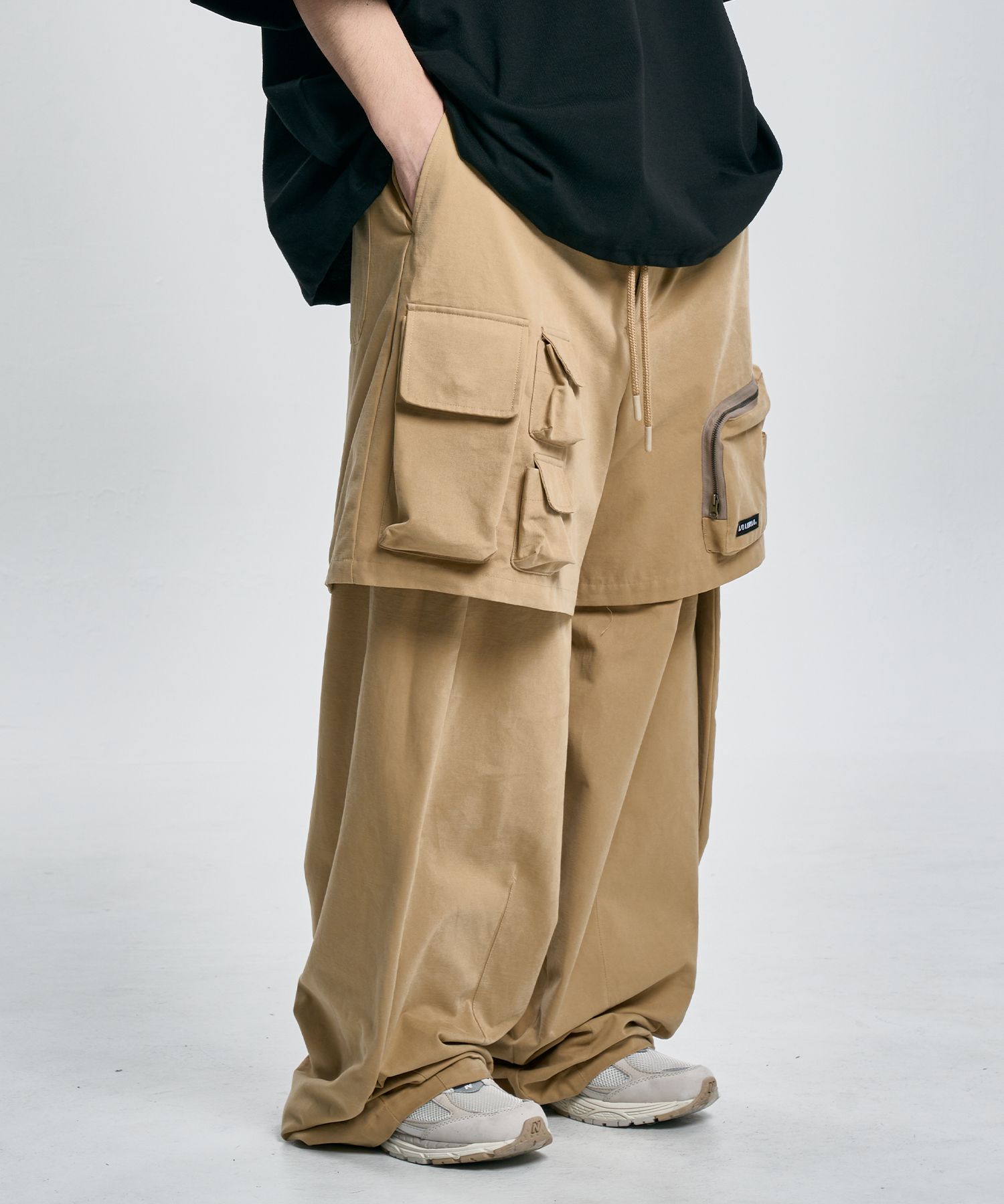 【AJO AJOBYAJO】24FW★ Pocket Layered Oversized Cotton Pants MUSINSA | AJOBYAJO Pocket Layered Oversized Cotton Pants [BEIGE]