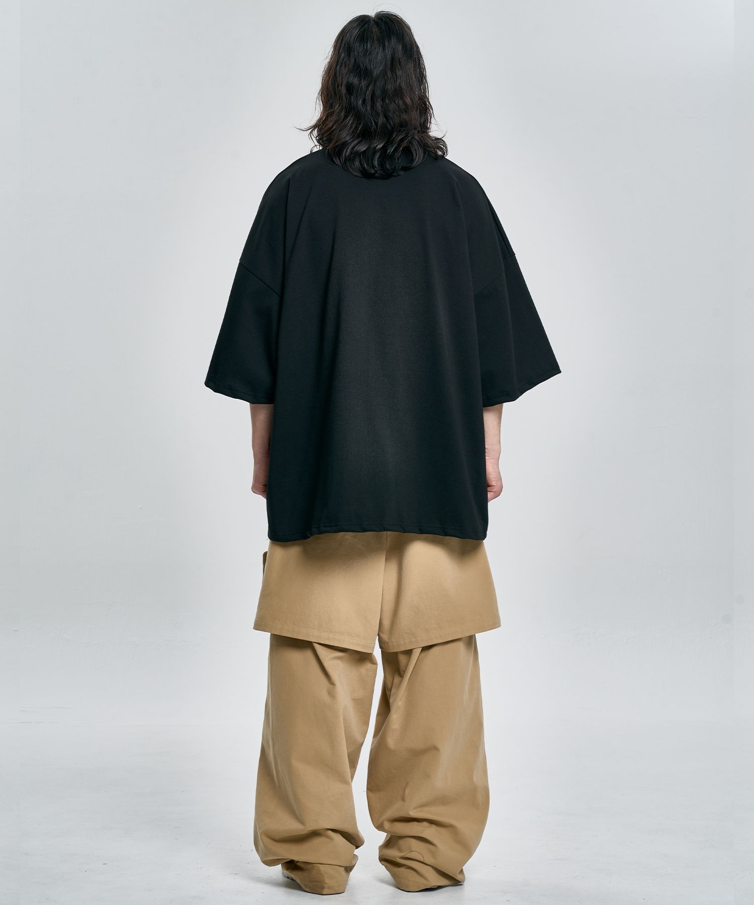 MUSINSA | AJOBYAJO Pocket Layered Oversized Cotton Pants [BEIGE]