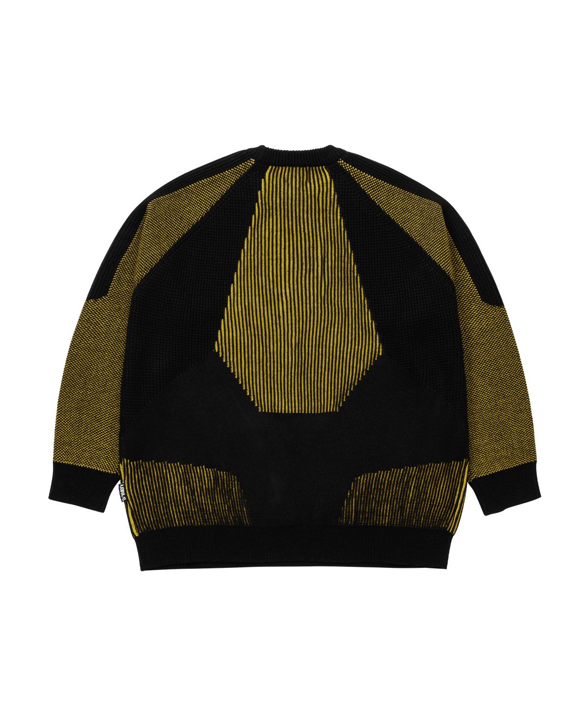아조바이아조(AJOBYAJO) Paneled Mixed Knit Sweater [BLACK]
