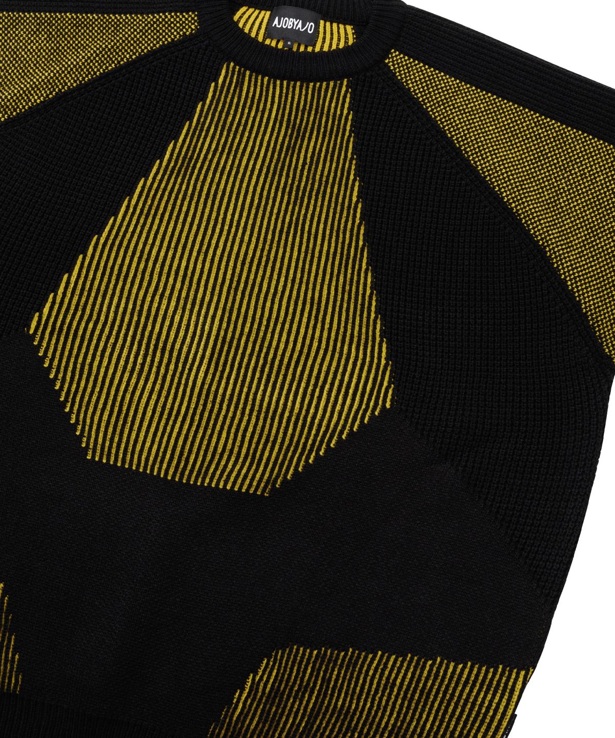 아조바이아조(AJOBYAJO) Paneled Mixed Knit Sweater [BLACK]