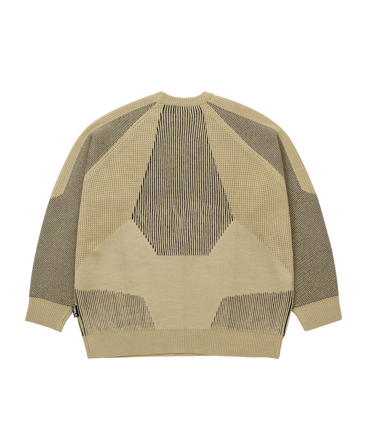 아조바이아조(AJOBYAJO) Paneled Mixed Knit Sweater [BEIGE]