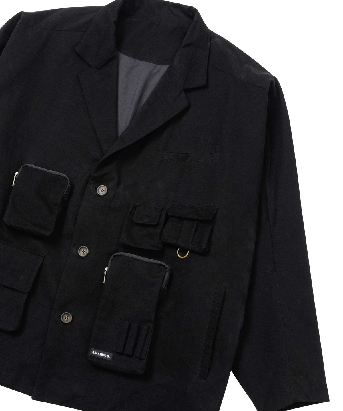 아조바이아조(AJOBYAJO) Multi Pocket Batwing Jacket [BLACK]