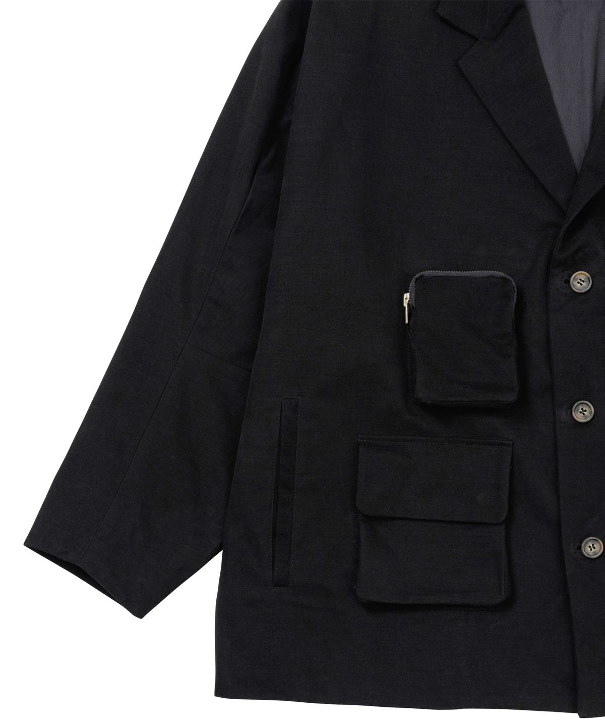 아조바이아조(AJOBYAJO) Multi Pocket Batwing Jacket [BLACK]