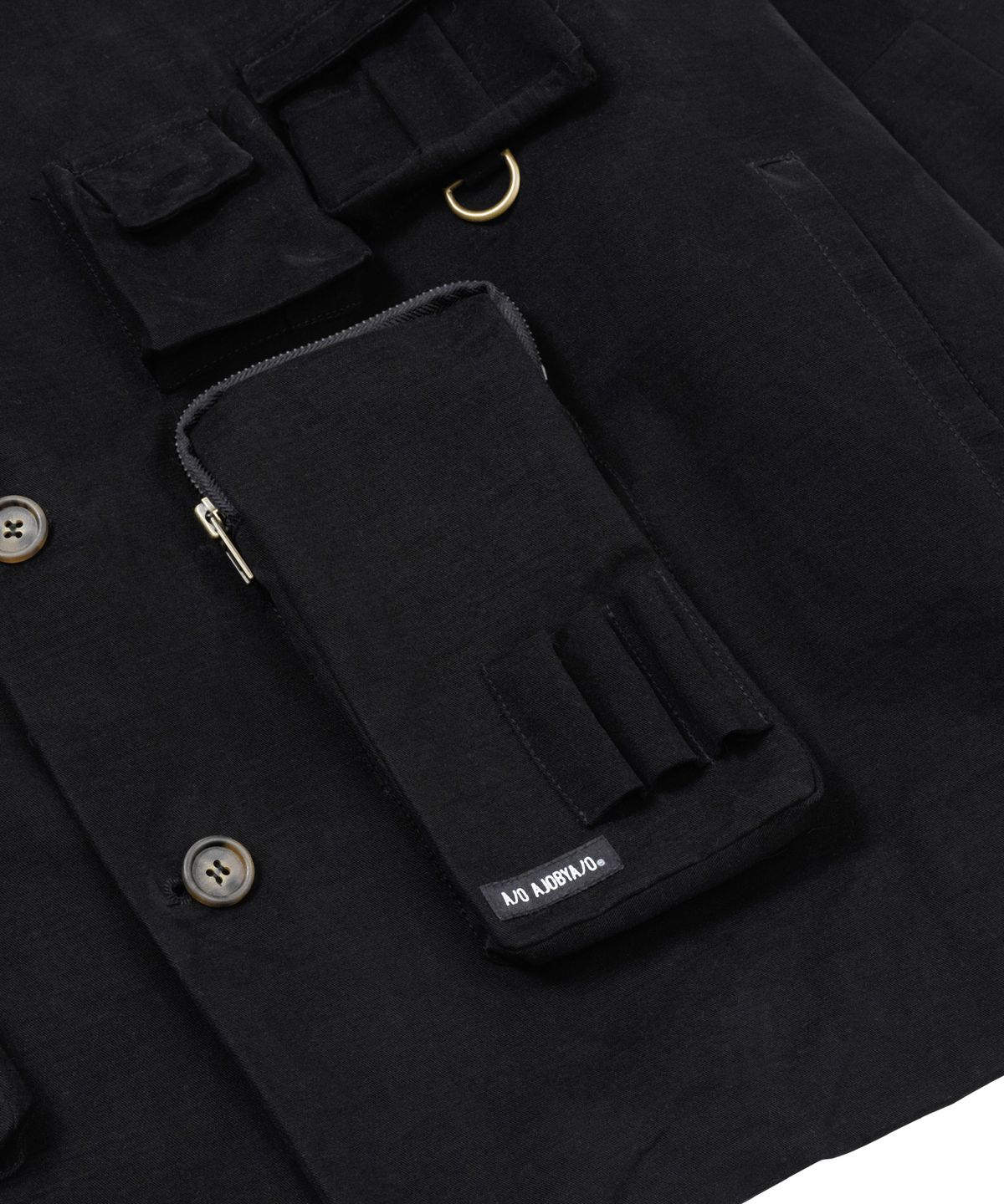 아조바이아조(AJOBYAJO) Multi Pocket Batwing Jacket [BLACK]
