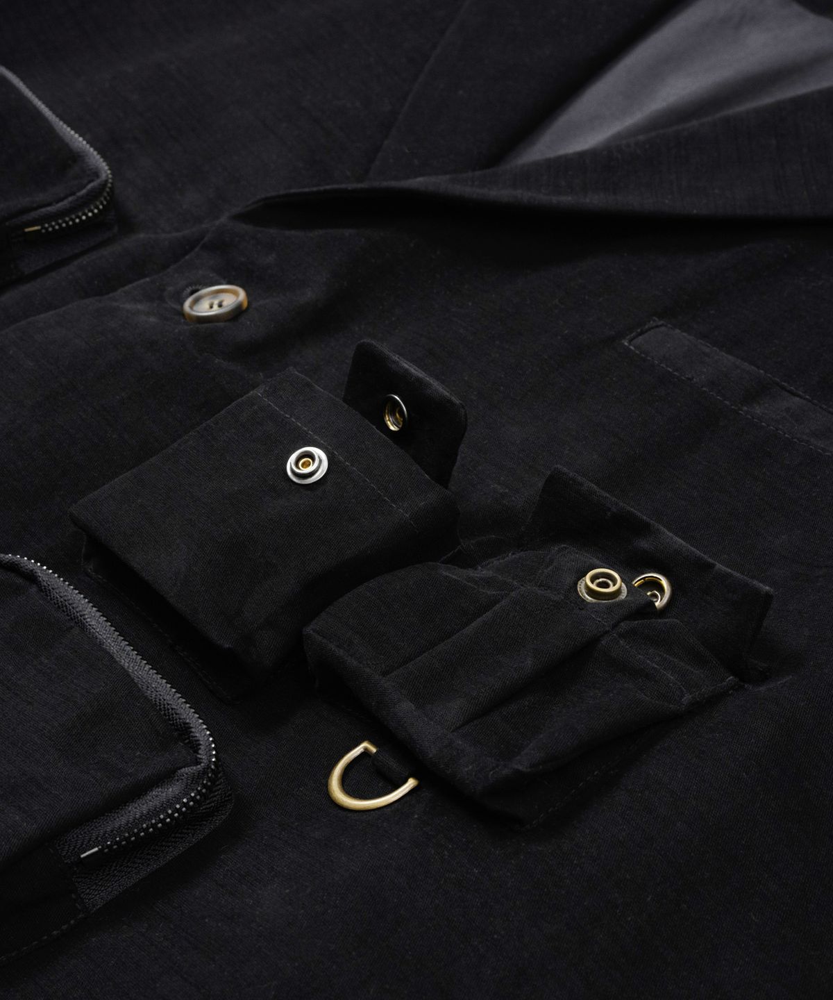 아조바이아조(AJOBYAJO) Multi Pocket Batwing Jacket [BLACK]