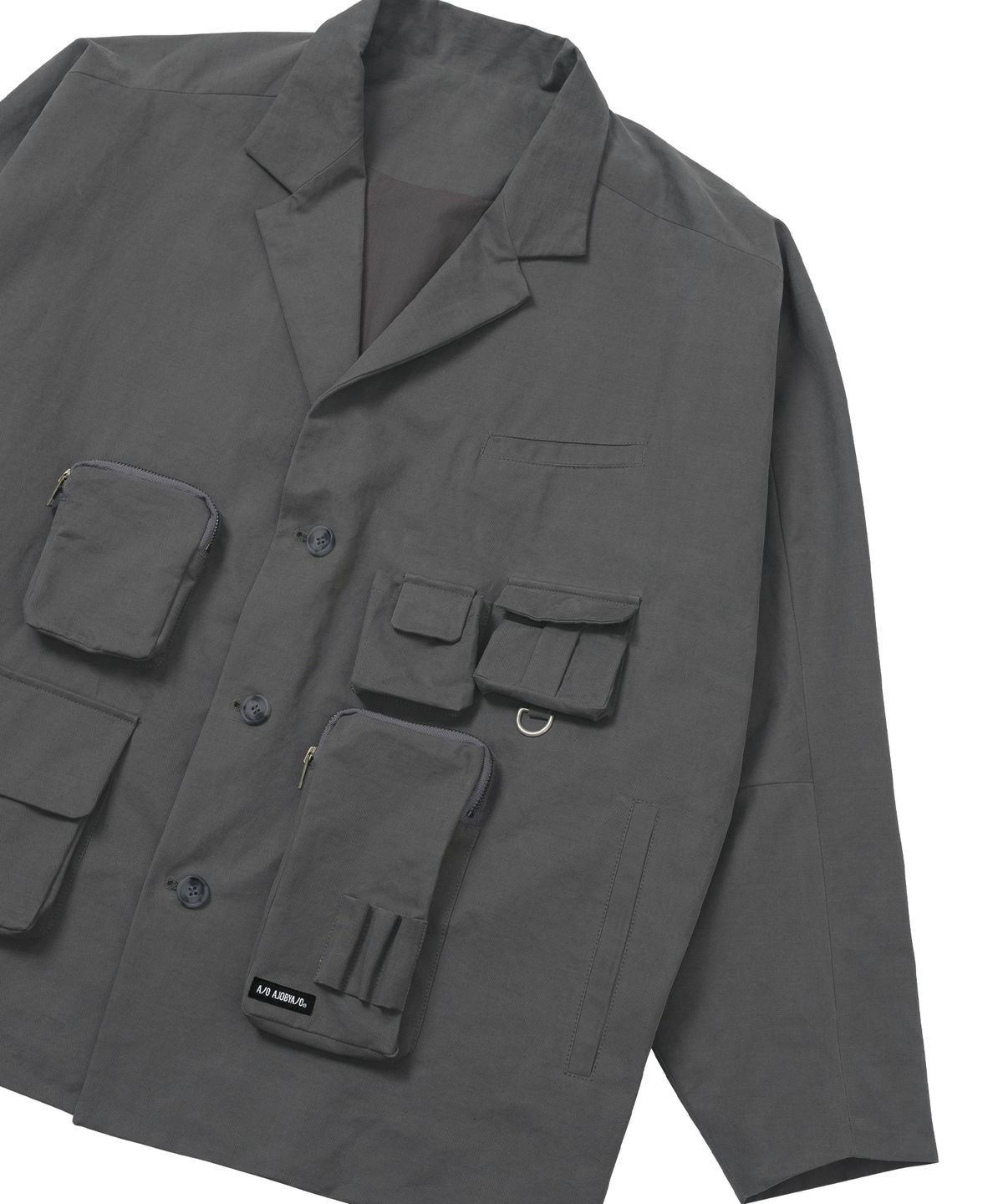 아조바이아조(AJOBYAJO) Multi Pocket Batwing Jacket [GREY]