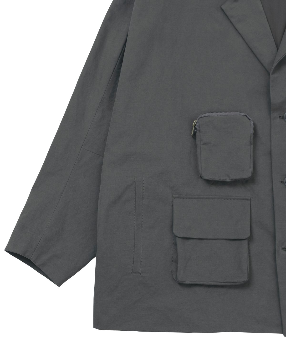 아조바이아조(AJOBYAJO) Multi Pocket Batwing Jacket [GREY]