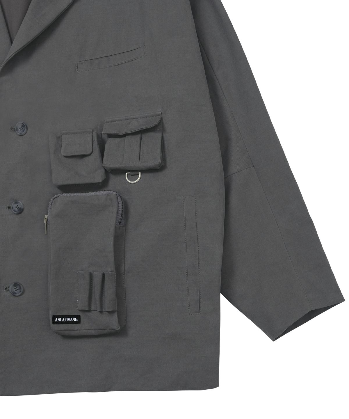 아조바이아조(AJOBYAJO) Multi Pocket Batwing Jacket [GREY]