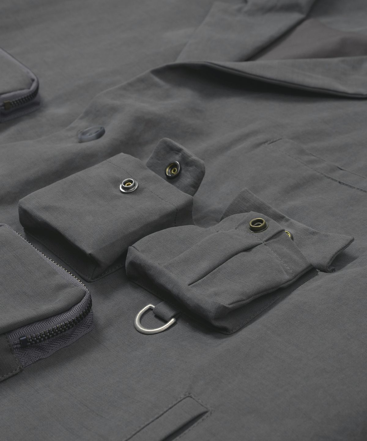 아조바이아조(AJOBYAJO) Multi Pocket Batwing Jacket [GREY]